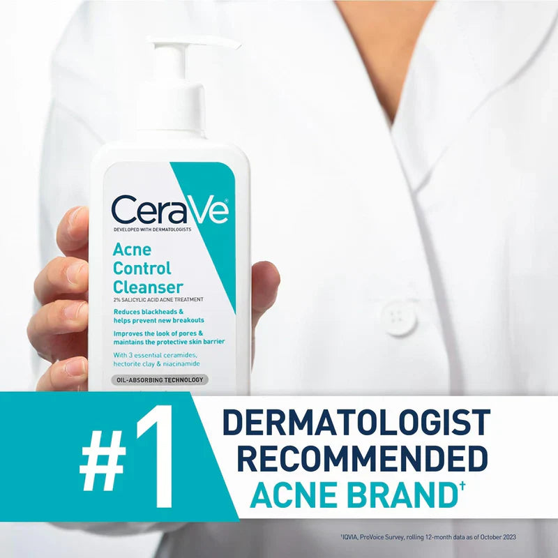 CeraVe Acne Control Cleanser 2% Salicylic Acid Acne Treatment