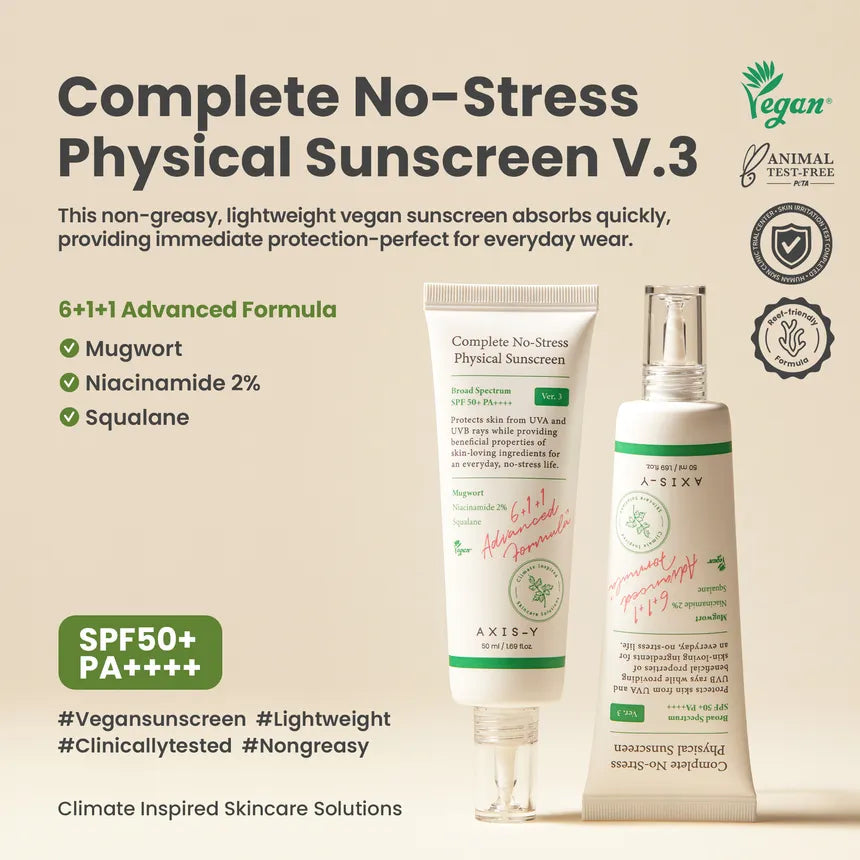 Bundle - AXIS-Y Dark Spot Correcting Glow Serum + Complete No-Stress Physical Sunscreen