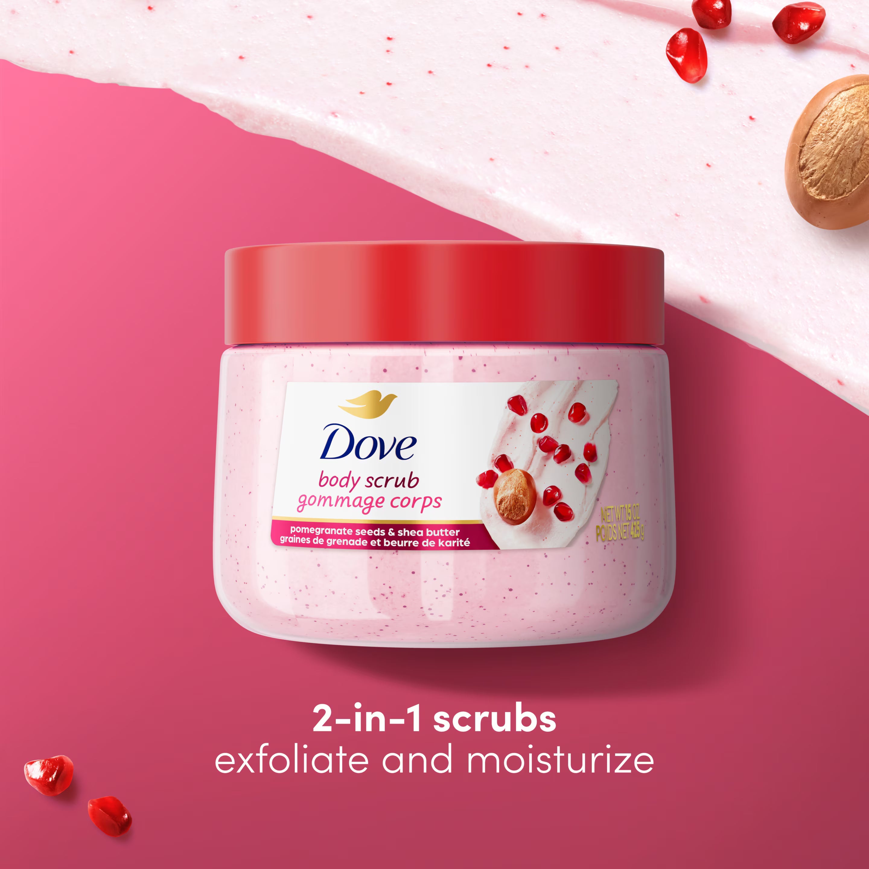 dove POMEGRANATE & SHEA BUTTER Scrub
