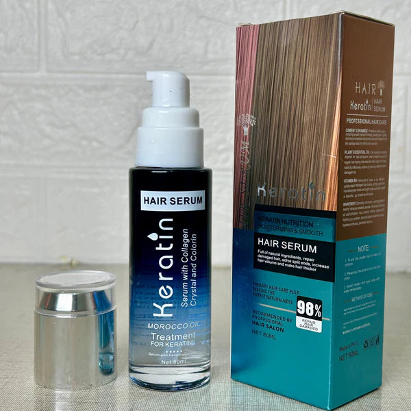 Keratin Moisturizing & Smoothing Hair Serum with Morocco Oil – 80ml